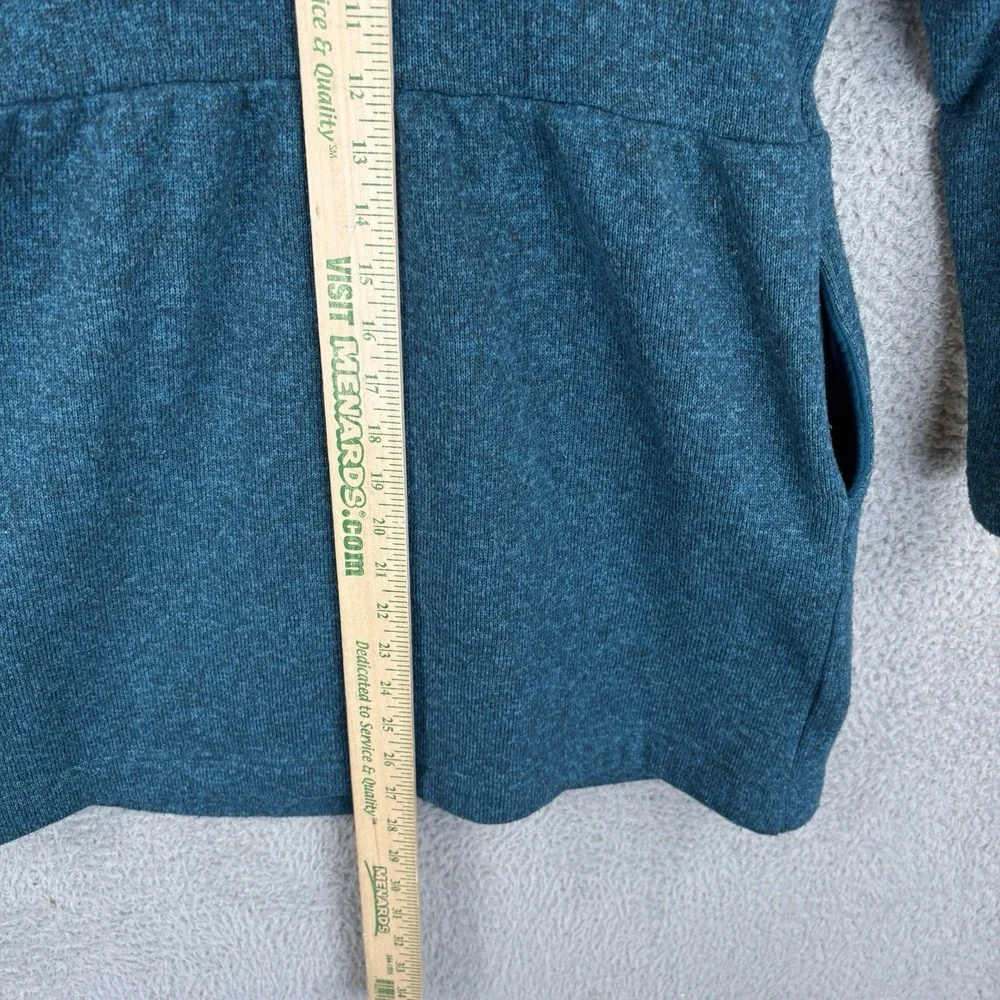 Girls Patagonia Better Together Sweater Teal Pea Coat Jacket Size Medium 10